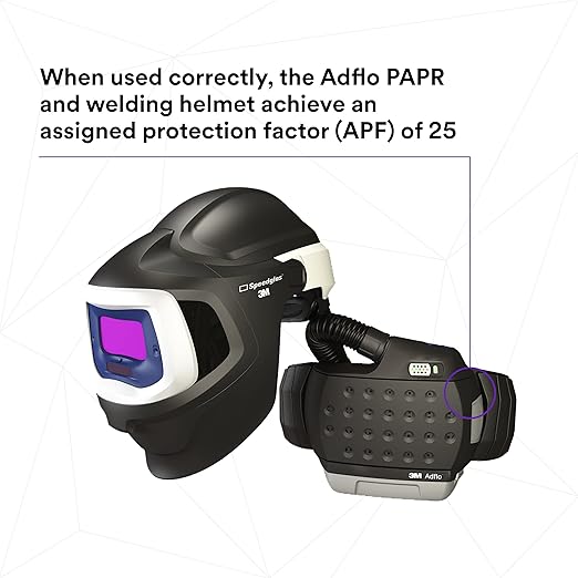 3M Adflo Powered Air Purifying Respirator HE System w 3M Speedglas Welding Helmet 9100 MP, 37-1101-30iSW
