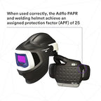 3M Adflo Powered Air Purifying Respirator HE System w 3M Speedglas Welding Helmet 9100 MP, 37-1101-30iSW