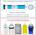 Geekpure Reverse Osmosis RO Membrane 50 GPD -NSF Certificated-Water Filter Replacement -Pack 2