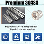 3/4" NPT Male to 1/4" NPT Female Hex Bushing Reducer, 304 Stainless Steel NPT Reducing Adapter Pipe Fitting, Heavy Duty Pipe Hex Bushing for Reducing Pipe (3/4” MNPT x 1/4” FNPT)