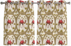 2 Panel Kitchen Cafe Curtains, Camels Palm Trees Sunlight Filtering Nature Air Through, Home Decor Window Covering Tier Curtains for Bedroom Living Room Desert Date Coconut Trees Leaves Cords Beige