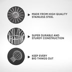 Gutter Guard, 304 Stainless Steel Roof Drain Cover, Anti-Clogging Filter for Leaves & Debris, Outdoor Pipe Protector for Roofs, Balconies, and Gardens (Pack of 2, 3 inch)