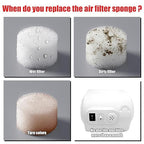 100 Pieces Air Filter Sponge for Compressor System Accessories Round White Sponge Air Filter Replacement for Compressor System (White)