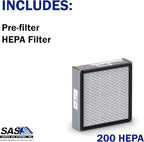 HEPA Filter with Pre-filter for Model 200 Sentry Air Systems – MERV 17 Air Filter for Fume Extractors, Fume Hoods, Portable Clean Rooms, and Air Cleaners – 99.97% efficiency down to 0.3 microns