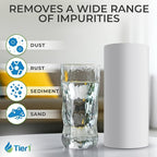 Tier1 1 Micron 10x4.5 Water Filter | Spun Wound Polypropylene Whole House Sediment Water Filter | Replacement for Pentek DGD-2501, 155359-43, SDC-45-1001 | 4.5 x 10 Water Filter Cartridge (4-Pack)