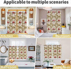 2 Panel Kitchen Cafe Curtains, Camels Palm Trees Sunlight Filtering Nature Air Through, Home Decor Window Covering Tier Curtains for Bedroom Living Room Desert Date Coconut Trees Leaves Cords Beige