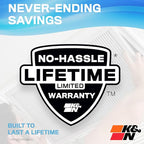 K&N 24x30x1 HVAC Furnace Air Filter, Lasts a Lifetime, Washable, Merv 11, the Last HVAC Filter You Will Ever Buy, Breathe Safely at Home or in the Office, HVC-12430