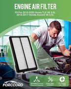 Cabin&Engine Air Filter for Honda Pilot(2016-22), Acura MDX (2014-2020), Ridgeline(2006-14, 2017-25), Passport(2019-25), MDX Hybrid (2017-20) Air Filter Replace#CF10134 CA12061 Accessories