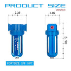 NANPU Zinc Alloy Desiccant Dryer, Compressed Air in Line Filter, Moisture Water Separator, Poly Bowl (3/8" NPT)