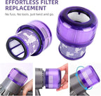 Dyson Outsize Filter, 2-Pack True HEPA Replacement Filters Compatible with Dyson Outsize, V11 Outsize, Outsize Origin, Outsize+, Absolute+, V11 Outsize Filter, SV16, SV29, Replaces Part # 970422‑01