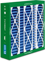 Filterbuy 20x25.25x3.5 Air Filter MERV 13 Optimal Smoke & Allergy Defense (2-Pack), Pleated HVAC AC Furnace Filters for AprilAire Space-Gard 102 & 2120 (Actual Size: 19.94 x 25.38 x 3.75)
