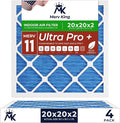 MervKing 20x20x2 Air Filter Actual Size: 19.7" x 19.7" x 1.75" MERV 11 MPR 1000-1200 | MADE IN USA | 4-Pack | Pleated HVAC AC Furnace Replacement