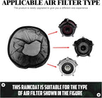 Waterproof Air Filter Rain Sock Motorcycle Dustproof Cold Air Intake Protective Cover Air Cleaner Filter Kit Fit for Harley Sportster XL Touring Road King Street Glide Dyna Softail