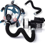 HANUU Reusable PAPR Respirator, Portable PAPR Respirator System with 40mm Activated Carbon Filter, Powered Air Purifying Respirators, Gas Mask for Gases, Dust, Vapors, Chemicals, Paint, Spray