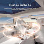 Portable Car Air Purifier-True HEPA Mini Air Purifier with LCD Display,15dB Quiet,USB-C Charging,Filters Smoke/Dust/Pet Dander in Car/Office/Desk/Travel（Pink）