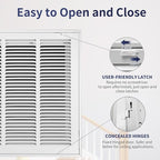 20"W x 16"H [Duct Opening Size] Steel Return Air Filter Grille - Removable Face/Door for 1 inch Filters -HVAC Vent Cover Grill - White [Outer Dimensions: 22 5/8"W X 18 5/8"H]