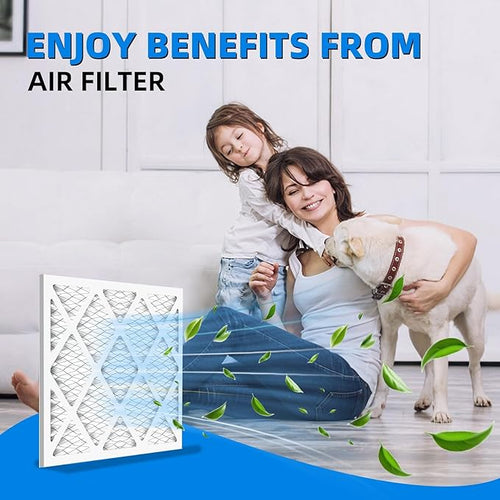 (6 Pack) 16x25x1 Furnace Air Filters, MPR 1900 & FPR 10, MERV 13 Pleated Air Filter (Actual Size: 15.75"x24.75"x0.75")