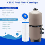 Fil-fresh C3030 Pool Filters Cartridge Compatible with Hayward SwimClear C3030, C3025, C3020, Replaces Hayward CX580XRE, Pleatco PA81, Unicel C-7483, 4×81 sq. ft, 4-Pack