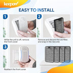 KEEPOW DSTx HEPA +Carbon Filters Replacement Compatible with Clarifion DSTx Mini Personal Portable Air Purifiers. Activated Carbon Filters for Bedroom and Pets. Works for Dust,4 Pack
