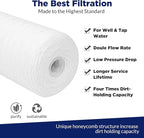 Membrane Solutions 1 Micron 10"x4.5" String Wound Whole House Water Filter Replacement Cartridge Universal Sediment Filters for Well Water - 4 Pack