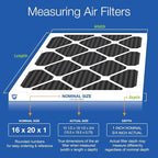 Nordic Pure 16x20x1 (Actual Size: 15 1/2 x 19 1/2 x 3/4) Pure Carbon Pleated Odor Reduction Furnace Air Filters 12 Pack