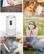 Air Purifiers for Home Large Room up to 1600ft², VEWIOR H13 True HEPA Air Purifier for Bedroom with night light, Fragrance Sponge, Sleep Mode, Timer, Lock, Pesticide