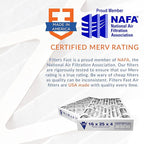 Filters Fast 22x24x1 Air Filter MERV 11, 1" AC Furnace Air Filters, Made in the USA, Actual Size: 22"x24"x0.75, 6 Pack