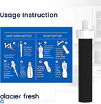 GLACIER FRESH Water Bottle Filters, Replacement for Brita BB06, Brita Hard Sided and Sport Water Bottle Filter, 4 Count