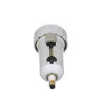 PneumaticPlus SAD402-N04D-MEP Compressed Air, External Water Trap Valve with Automatic Drain 1/2" NPT - Metal Bowl Sight Glass, 10 Micron