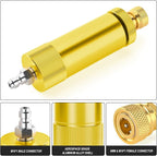 MEANLIN MEASURE 30Mpa Water-Oil Separator With 20 inch Spring Flexible Hose and 8MM & M10 Fast Connecting Internal Thread Mother Head For High Pressure Air Compressor Pump Yellow