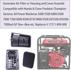 5500 6000 Watt Generator Air Filter Housing Box/Cover Assembly for 6500 8750 9000 9500 Watt Air Filter Cleaner Box Compatible with Predator Generators
