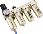 VEVOR Air Compressor Filter Regulator, 3/4" NPT 4-Stage 5μm & 0.3μm & 0.1μm & 0.1μm Air Drying System with Micron Filters & Double Desiccant Dryer, Auto Drain Air Compressor Water Separator 175PSI Max