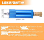 High Pressure PCP Air Filter Oil-Water Separator, 40MPa/5800Psi Inline Moisture Separator with 8mm Quick Connect, Complete Kit with 25 Filters, Sealing Rings & Gaskets for Air Compressor Pump (Blue)