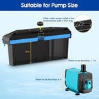 Antfraer Pond Filter Box, Outdoor Water Garden Filter Case for Pump Maintenance, Submersible & Fountain System Compatible, No Pump Included