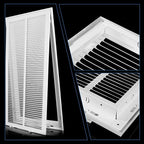 14x30 Return Air Grille [Duct Opening Size],Return Air Vent Cover for Wall Or Ceiling,Steel Return Air Filter Grilles Removable Face/Door for 1 Inch Filters(14"W x 30"H [Duct Opening])