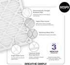 Simply 20x24x1 Air Filter, Merv 13, 6 Pack, For Home AC Furnace & HVAC (Actual Size: 19.75"x23.75"x0.75") DUST, Pet, & Allergy Control