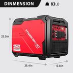 PowerSmart 4800-Watt Portable Inverter Generator with Electric Start, Super Quiet，Wheel Handle Kit, CO Protect, RV Ready, Parallel Capable Included, EPA Compliant