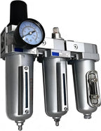 3/4" NPT Heavy Duty Compressed Air Filter Regulator Coalescing Dsiccant Dryer System - 225 PSI Max Input - Adjusts 7 TO 215 PSI - Designed TO Filter Compressed Air For Pneumatic Tools