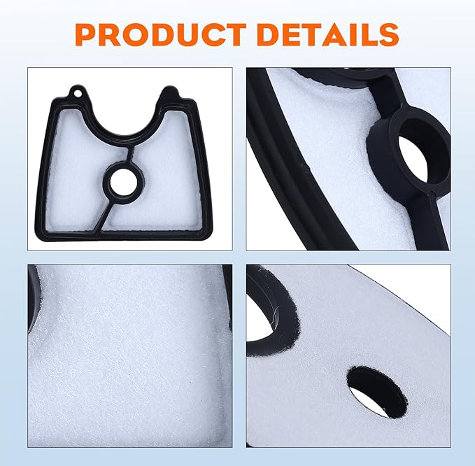 Hipa 125B 545112101 Air Filter 581798001 545081841 Fuel Line Kit for Husq 125B 125BVX 125BX Leaf Blower Jonsered B2126 BV2126 Blower Parts with Primer Bulb Fuel Filter Spark Plug