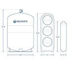 Aquasana SmartFlow® Reverse Osmosis Water Filter | RO Under Sink System | WQA Certified up to 99.99% of 90 contaminants Including Fluoride, PFAS, Arsenic, Lead, and Chlorine | Brushed Nickel Faucet