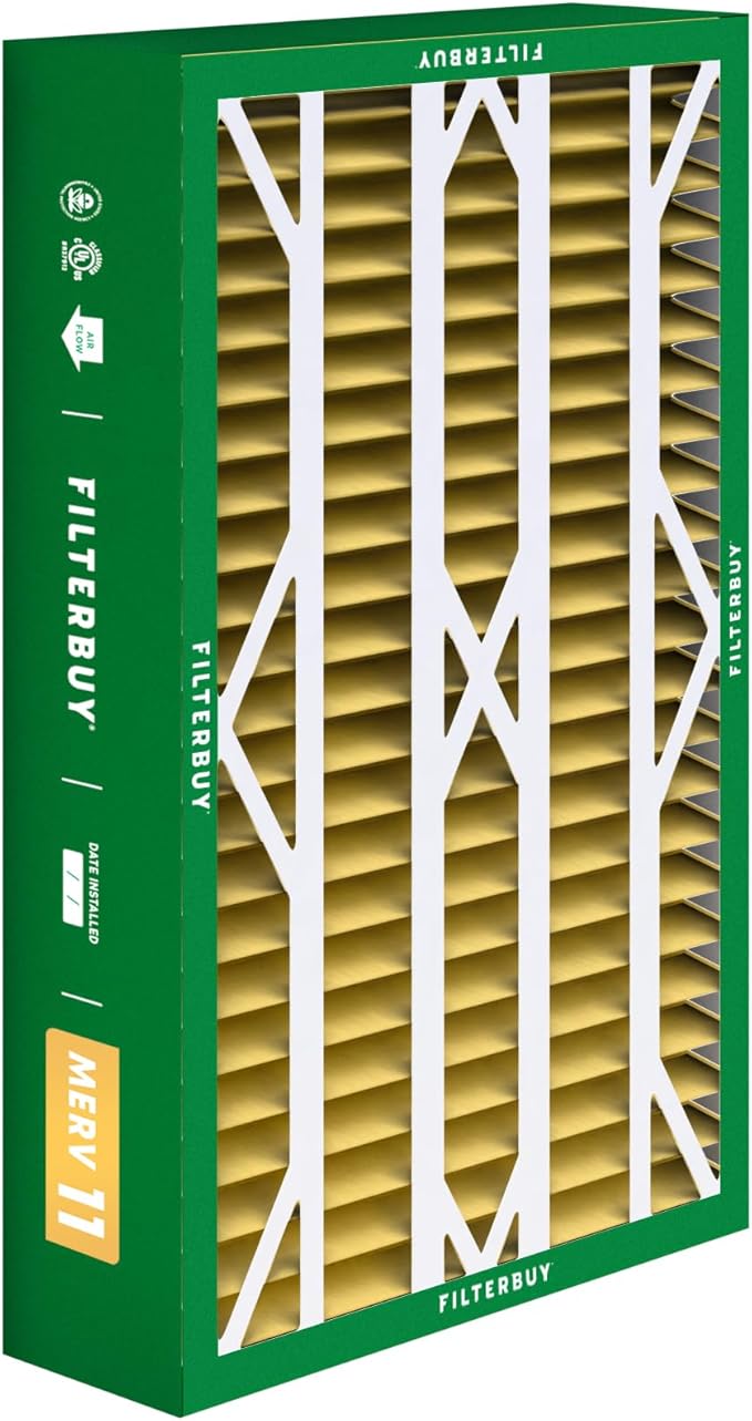 Filterbuy 16x28x6 Air Filter MERV 11 Superior Pet & Allergy Defense (3-Pack), Pleated HVAC AC Furnace Filters for AprilAire Space-Gard 401, 2400, & Lennox (Actual Size: 15.50 x 26.88 x 6.00)