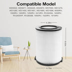 VF4000 Filter Replacement for Shop Vac Filters 5-20 Gallon Ridgid Vacuum Filter 6-9 Gallon Husky Vacuum, with 2 Filter 3 Pack VF3502 Bags