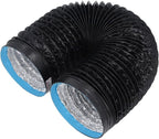 7in Dryer Vent Exhaust Duct Hose - 6.56ft Flexible Insulated Air Ducting for HVAC, Kitchens, Greenhouses & More - Heavy Duty Aluminum Foil with Steel Wire for Optimal Airflow