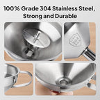ELEGOO 3D Stainless Steel Funnel, Metal Funnel with Filter and Brush, Used for Filtering and Splash Prevention of 3D Printer Resin