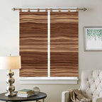 Brown Western Living Room Curtains 84 Inch Length, Window Curtains Tab Top, Vintage Farmhouse Wood Barn Door Light Filtering Window Treatments Drapes 42"x84" 2 Panel