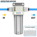 TAILONZ PNEUMATIC 3/4" NPT Industrial Compressed Air Desiccant Dryer, Used for Dry Air, Compressed Air, Water Separator, Plasma Cutting Machine and Other Metal Bowl with Activated Carbon Bag