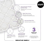 Simply 24x24x1 Air Filter, MERV 13, 6 Pack, For Home AC Furnace & HVAC (Actual Size: 23.75"x23.75"x0.75") DUST, Pet, & Allergy Control