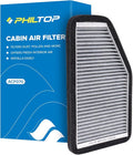 PHILTOP Cabin Air Filter w/Activated Carbon, Compatible with CF10548 Ford Escape 2007-2012, Mercury Mariner 2007-2011, Mazda Tribute 2008-2011, Carbon Filter Up Dust Pollen Odor