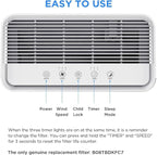 MOOKA H13 True HEPA Air Purifier Replacement Filter With Activated Carbon 4-in-1 For Large Room Filter Allergies Pollen Smoke Dust Pet Dander VOC
