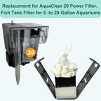 4 Set of Three-Stage Filtration Tank Filter Maintenance Kit, Replacement for AquaClear 20 Power Filter, Fish Tank Filter for 5- to 20-Gallon Aquariums